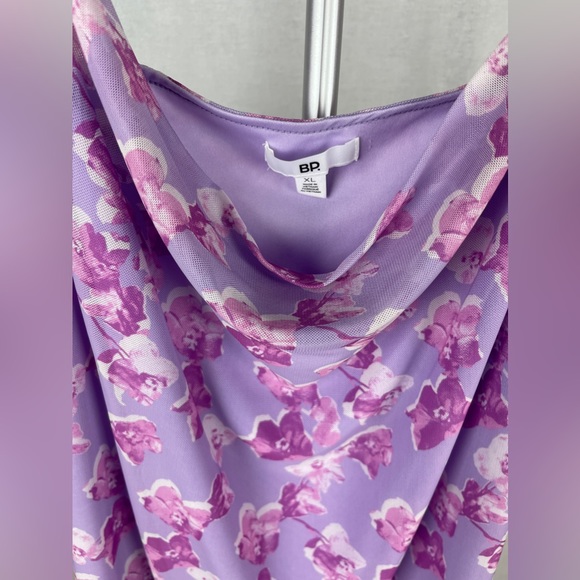 BP. Cowl Neck Purple & Pink Mesh Minidress Size XL (16) NWT - Picture 6 of 12